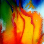 Exclusief abstract glaskunstwerk voor wand 'danseres' - Karbownik - BxH 60x80 cm € 549,- nu  € 469,-