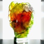 Glaskunst - exclusief en uniek, dubbelzijdig glasobject 'Geborgenheid' - Rubaniuk HxBxD 32x20x11 cm € 479,- 