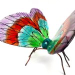 Glas, kunst & design - abstracte moderne vlinder - ambachtelijk glaswerk - BxHxD 33x40x40 cm € 599,-