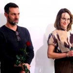 Glaskunstenares Monika Rubaniuk met haar man Zajaczkowski (kunstschilder) ...
