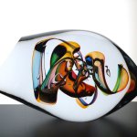 Moderne glaskunst- exclusief design in helder Boheems kristalglas - Ozzaro - BxHxD 32x16x19 cm € 399,-