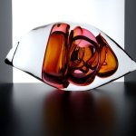 Modern kunstobject 'Verbondenheid' in abstract glas design - BxHxD 28x15x14 cm € 499,-