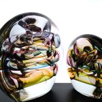 Kunstobjecten in abstract glasdesign - Boheems kristal - Ozzaro - H 15 cm € 149,- / 19 cm 189,- / 22 cm € 219,-