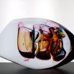 Glaskunstwerk in Boheems kristalglas 'Verbondenheid' - Ozzaro glaskunst - BxHxD 32x16x19 cm € 499,-