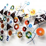 Kaleidoscope is een verfrissend, modern, metalen kunstwerk voor de wand voor jong en oud ...
