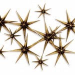 Ambachtelijk wandobject in metaal, bronskleurig, met imponerende dieptewerking - Artisan House - C. Jeré - 320629 Evening Stars BxHxD 163x79x18 cm € 899,-