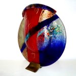 Moderne kunst - Eratini exclusief - glas vaas met deksel in luxe design - HxBxD 35x33x13 cm € 549,-