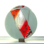 Modern glas - siervaas met deksel - Eratini Glass - HxBxD 42x40x13 cm € 629,- / 35x33x13 cm € 495,-