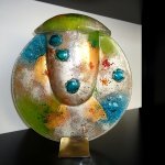 Glas, kunst en design - moderne vaas 42x40x15 cm € 689,- / 35x33x13 cm € 549,- 