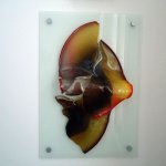 3D glaskunst voor de wand - uniek glasdesign - Gerardo Cardinale - HxBxD 69x45x10 cm € 349,-