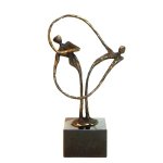 Mini urn beeldje hartvorm brons 'Wederzijdse liefde ... voor nu en altijd' - HxBxD 24x15x8 cm € 109,95
