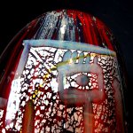Glaskunstwerk met 'Ancient' kleurgebruik, ... oude culturen herleven in het unieke glas ..., een exclusief object