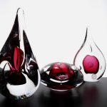 Mooie kleurrijke druppels van kristalglas - Ozzaro glaskunst - H 4-14 cm - per stuk € 29,95 nu 3 voor € 75,-