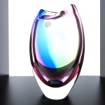 Kunstobject in geblazen glas in 'regenboog'kleuren - Ozzaro - HxBxD 20x12x10cm € 169,95 nu € 119,95