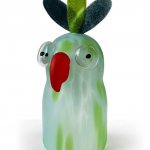 Glasobject vogel 'papegaai' in kunst zinnig glas design H 32 cm € 79,95