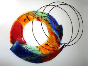 moderne kunst wand glaskunst verbondenheid
