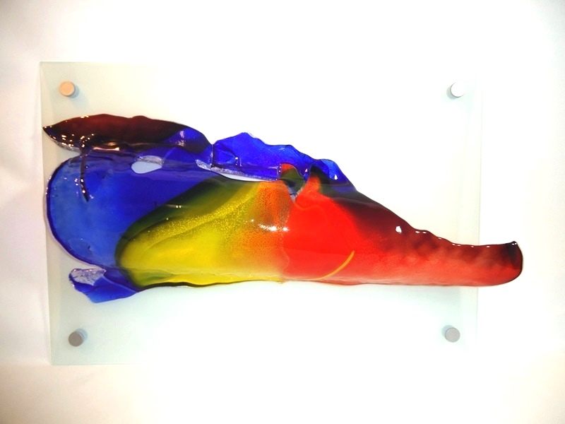 moderne kunst wand glas cardinale