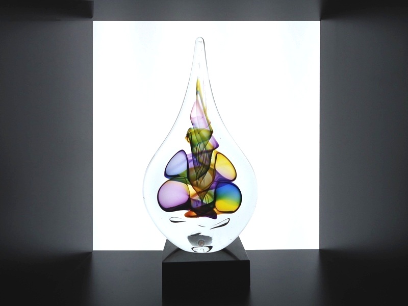 glaskunstwerk druppel ozzaro glas