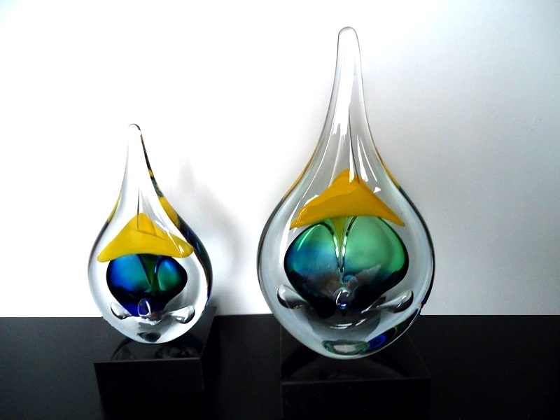 glasobjecten druppels bloem ozzaro