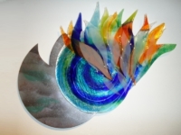 glas kunst design wand rubaniuk