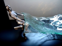kunst modern schaal glas aluminium