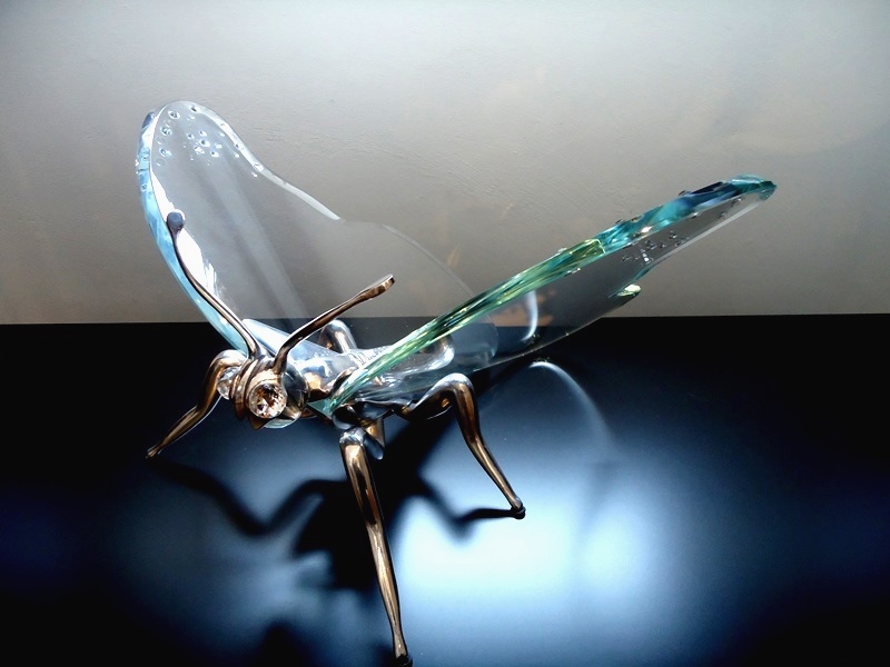 glas kunst design vlinder kristal