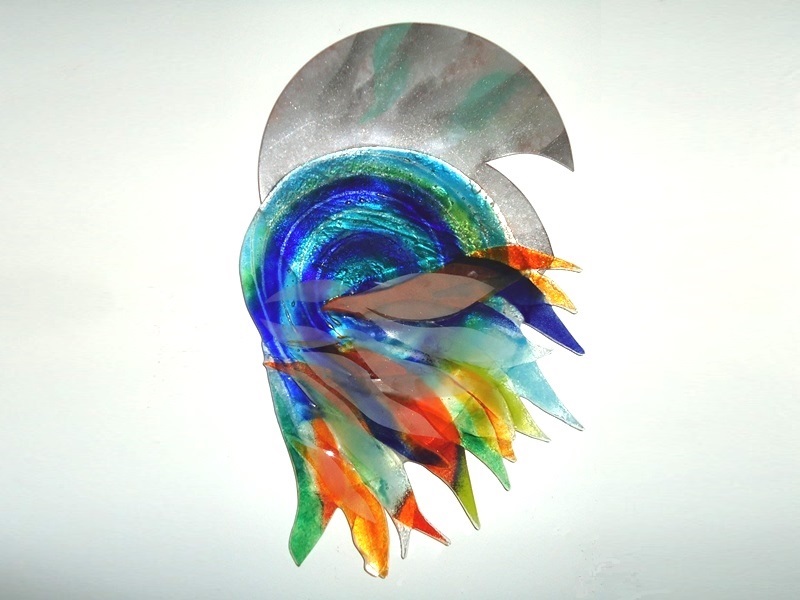 kunst glas abstract vuurvogel rubaniuk