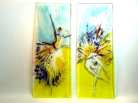 wandkunst glas schilderijen danseres uniek