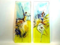 wandkunst glas schilderijen danseres uniek