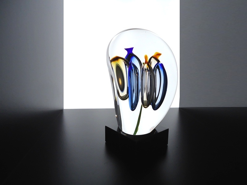 glaskunst ozzaro design kristalglas bloem