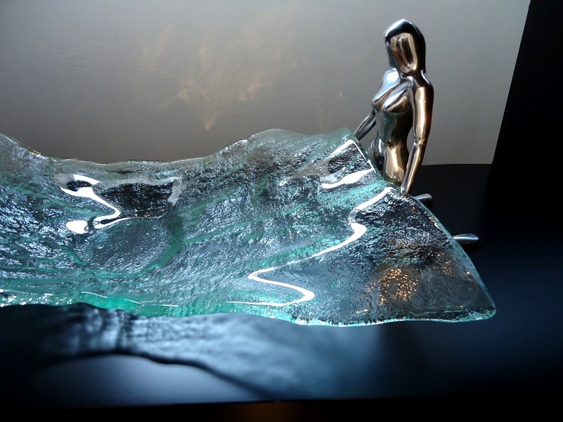 glaskunst abstract schaal exclusief sculptuur