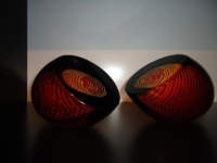 glassculpturen modern 3D glaskunst ozzaro