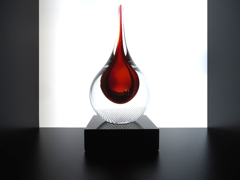 glaskunst druppel modern glas ozzaro