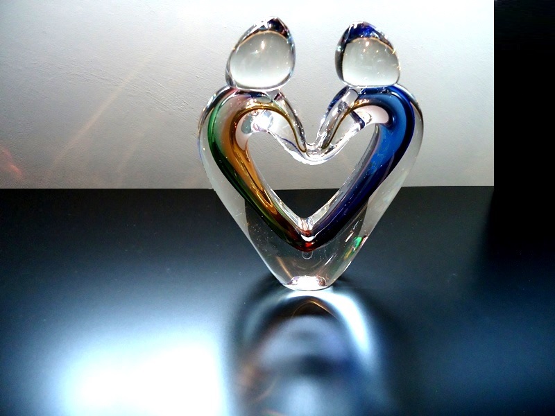 glasobject verbondenheid liefde hart