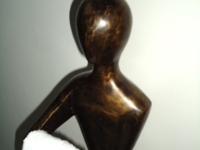 kunst met knipoog bronzen man