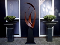 beeldende kunst abstract corte staal