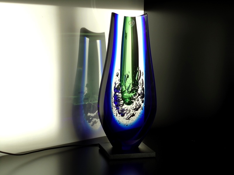 kunstwerk glas vaas kristal ozzaro