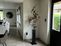 kunstobject wand staal abstract exclusief
