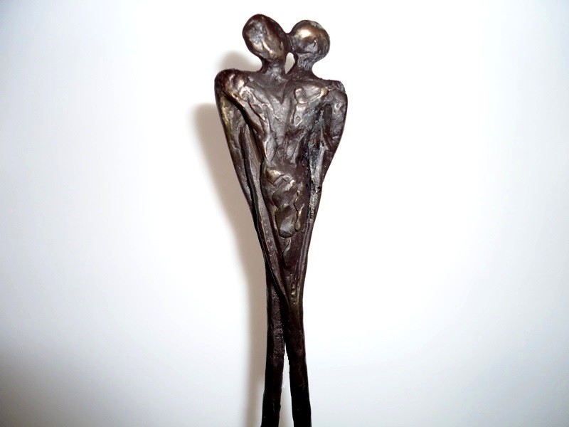 bronzen urn beeldje klein liefde