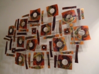 muurkunst koper staal abstract modern