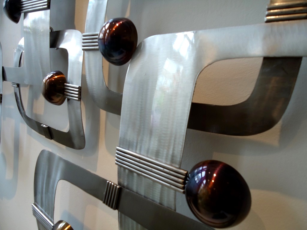 wandkunst rvs modern ruimtelijk