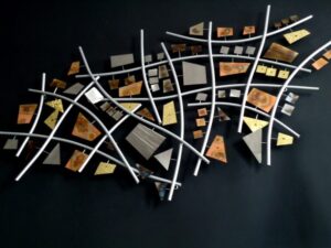 wandobjecten abstract staal curtis jeré artisan