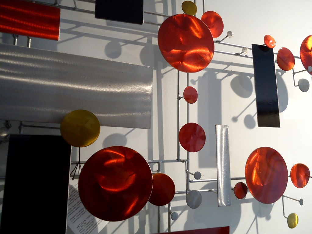 wandkunst modern abstract kleur rvs
