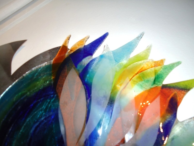 wandkunst kleurrijk uniek glas